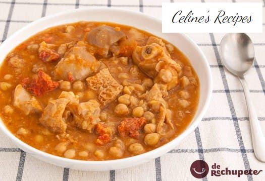 Tripe with chick peas
