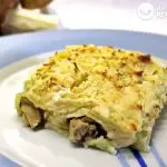 Macaroni with ratatouille and mushrooms