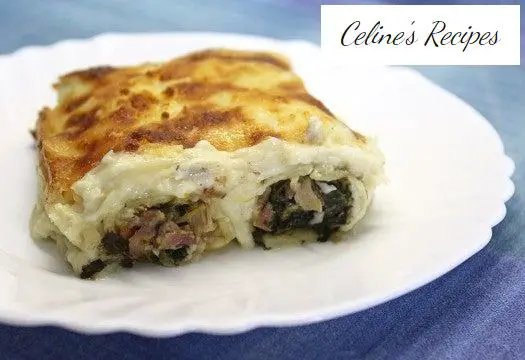 Cannelloni with pork and turnip greens