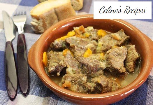 Stewed veal. Governed meat