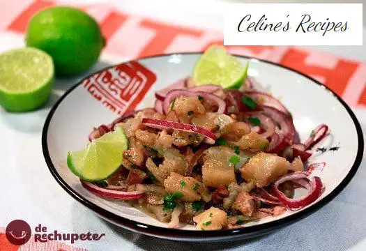 Nikkei corvina and octopus ceviche. Peruvian cuisine