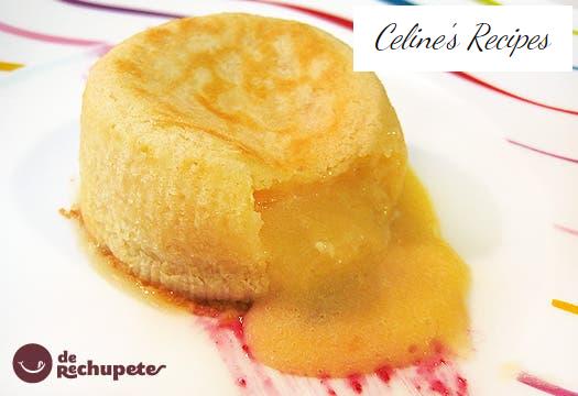 White chocolate coulant or white soufflé