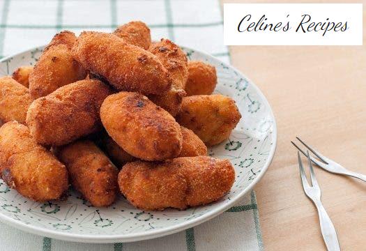 Homemade ham croquettes