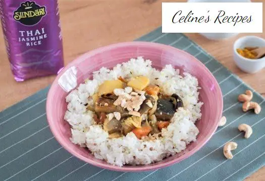 Vegetable curry with rice