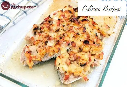 Baked sea bream with almonds