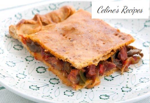 Galician pork and mushroom pie