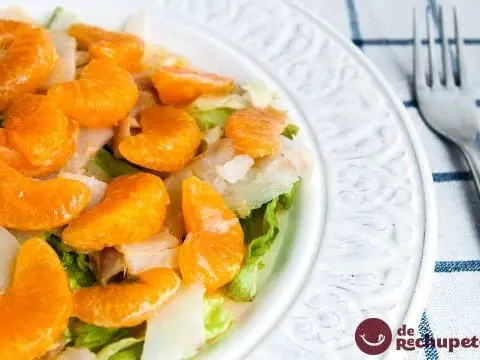 Cod and mandarin salad