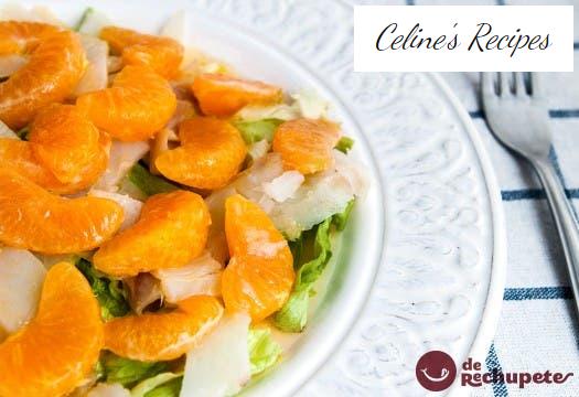 Cod and mandarin salad