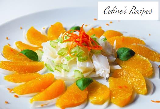 Cod, orange and chive salad