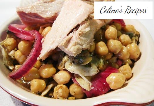 Chickpea and tuna belly salad from Bonito del Norte