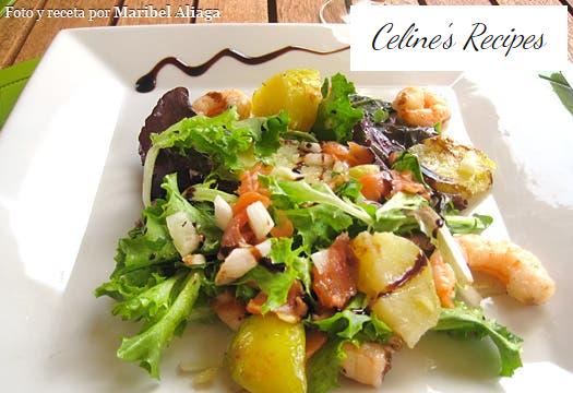 Seafood salad or Salade Marinière