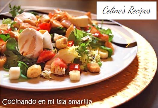 Warm chicken and bacon salad