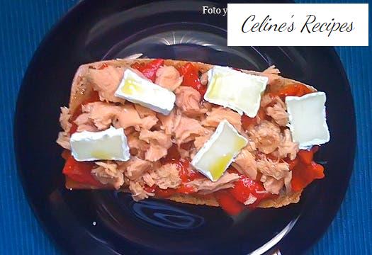 Pepper and tuna salad (salad + sandwich)