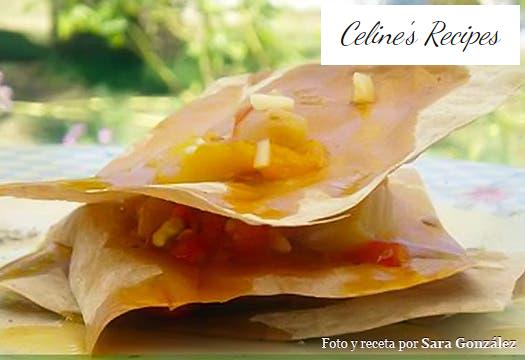 Crispy brik pasta salad with roasted vegetables