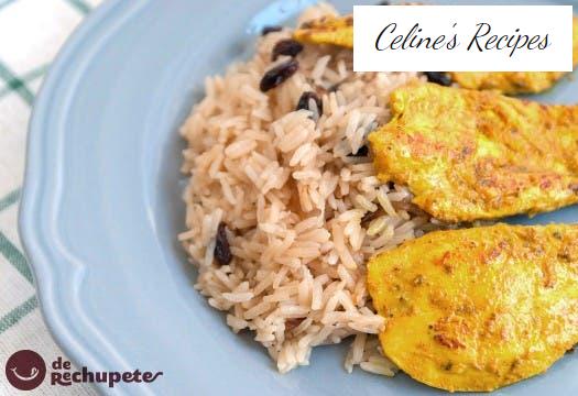 Chicken schnitzels with oriental rice