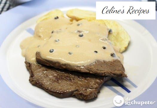 Veal escalopes with green pepper