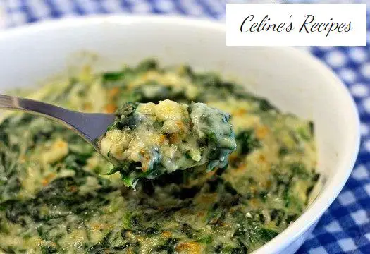 Spinach with cream or baked gratin