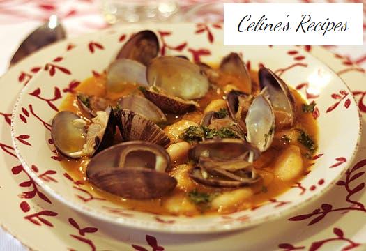 Fabes with Clams. Asturian recipe