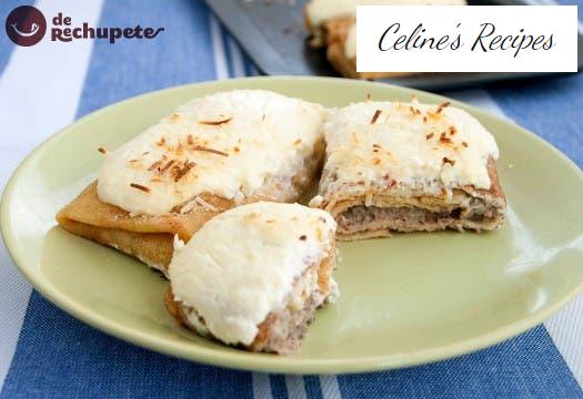 Ficelle Picarde or Ham crepes. French recipe