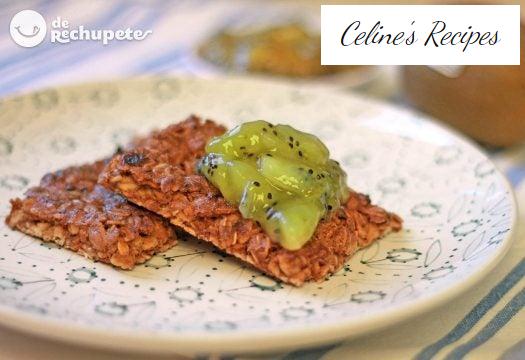 Oatmeal and kiwi cookies
