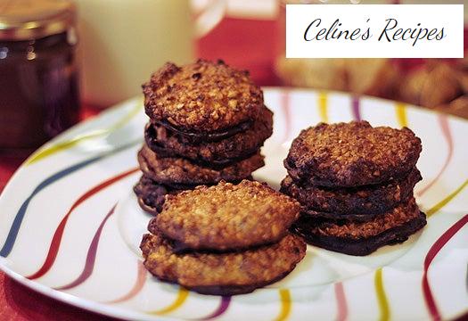Hazelnut and chocolate cookies