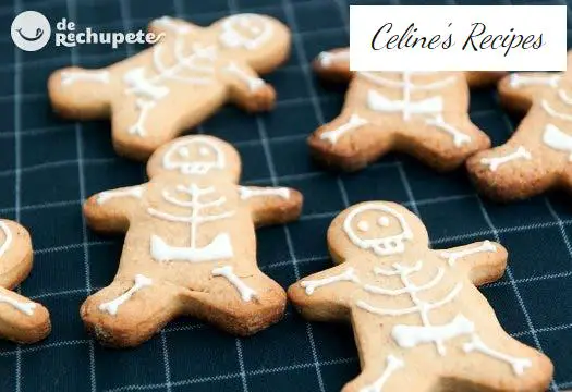 Skeleton gingerbread cookies. Halloween gingerbread