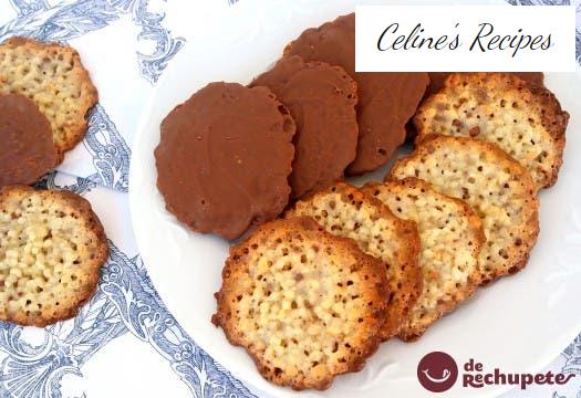 Muscovites. Asturian almond and chocolate cookies