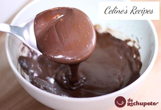 Ganaché or chocolate cream. Cooked truffle