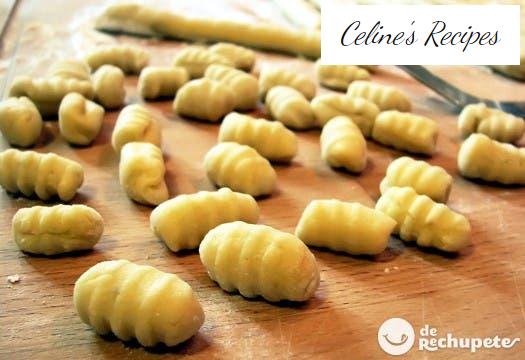 Gnocchi or potato gnocchi. Italian recipe