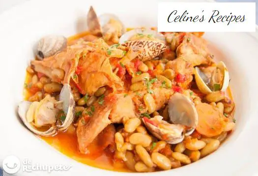 Rabbit stew with beans and clams
