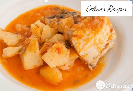 Hake stew with potatoes