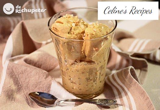 Homemade nougat ice cream