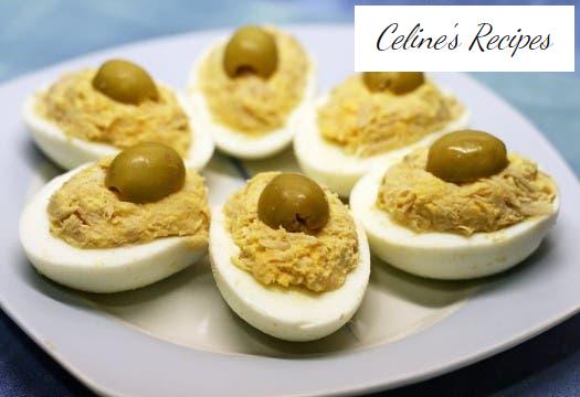 Stuffed eggs. Easy step-by-step recipe