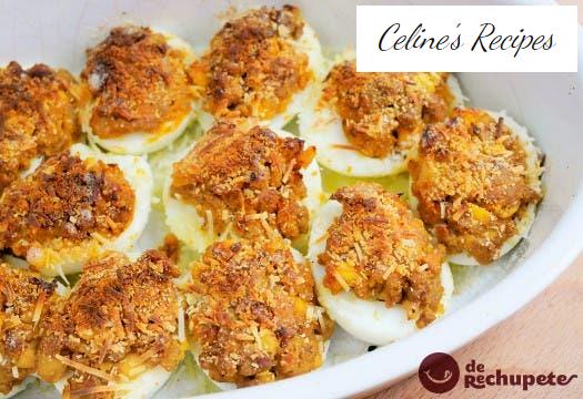 Eggs stuffed with meat