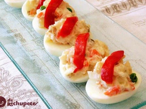 Eggs stuffed with Russian salad