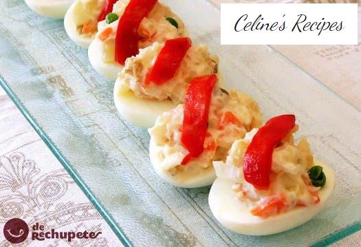 Eggs stuffed with Russian salad
