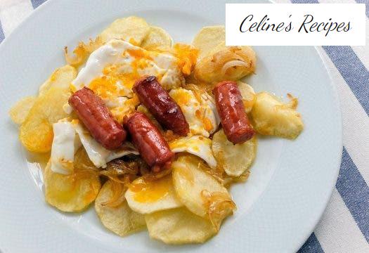 Broken eggs with chistorra