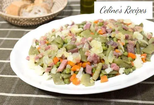 Vegetable stew with ham
