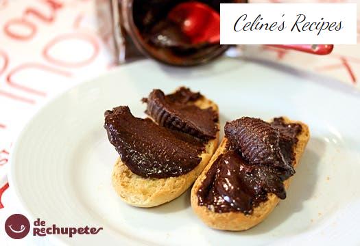 Homemade cocoa and hazelnut cream