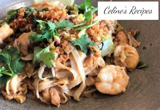 Pad Thai. Thai stir fry rice noodles