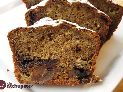 Banana bread with brown glace