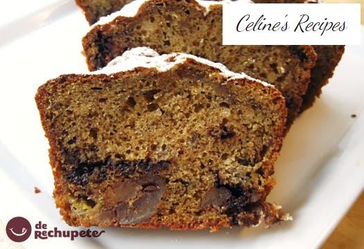 Banana bread with brown glace