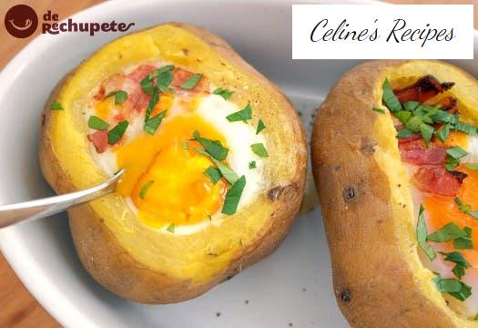 Roasted stuffed potatoes