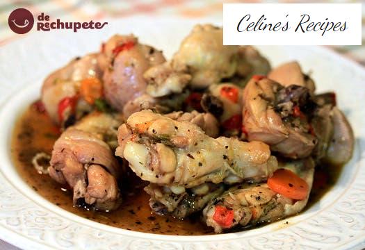 Chicken stew in sauce