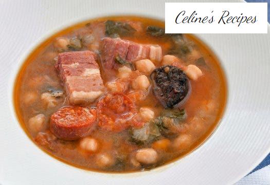 Chickpea and Spinach. Grandmother's recipe