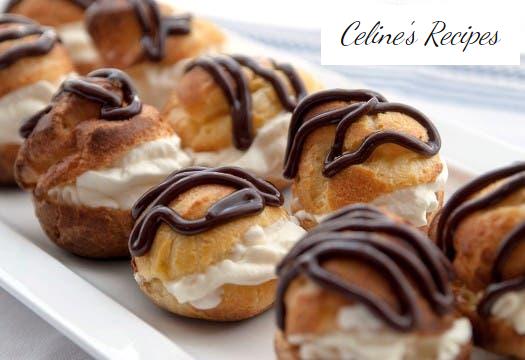 Cream profiteroles