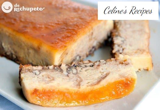 Bread pudding and walnuts