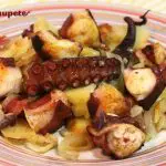 Octopus a la sochantre. Galician recipe