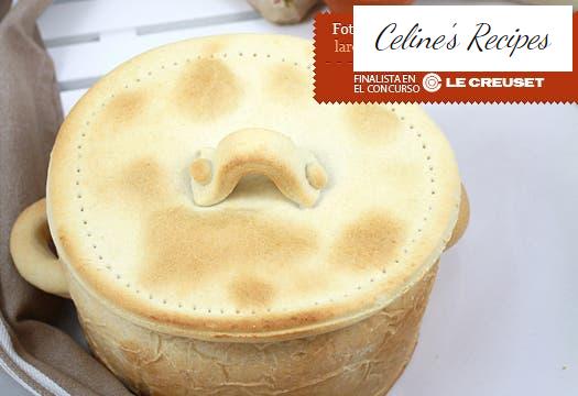 Cooked maragato in a pot of bread. Step by step recipe.