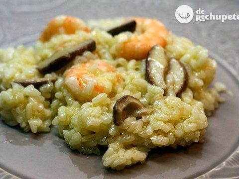 Risotto "Mare monte" with boletus edulis and prawns